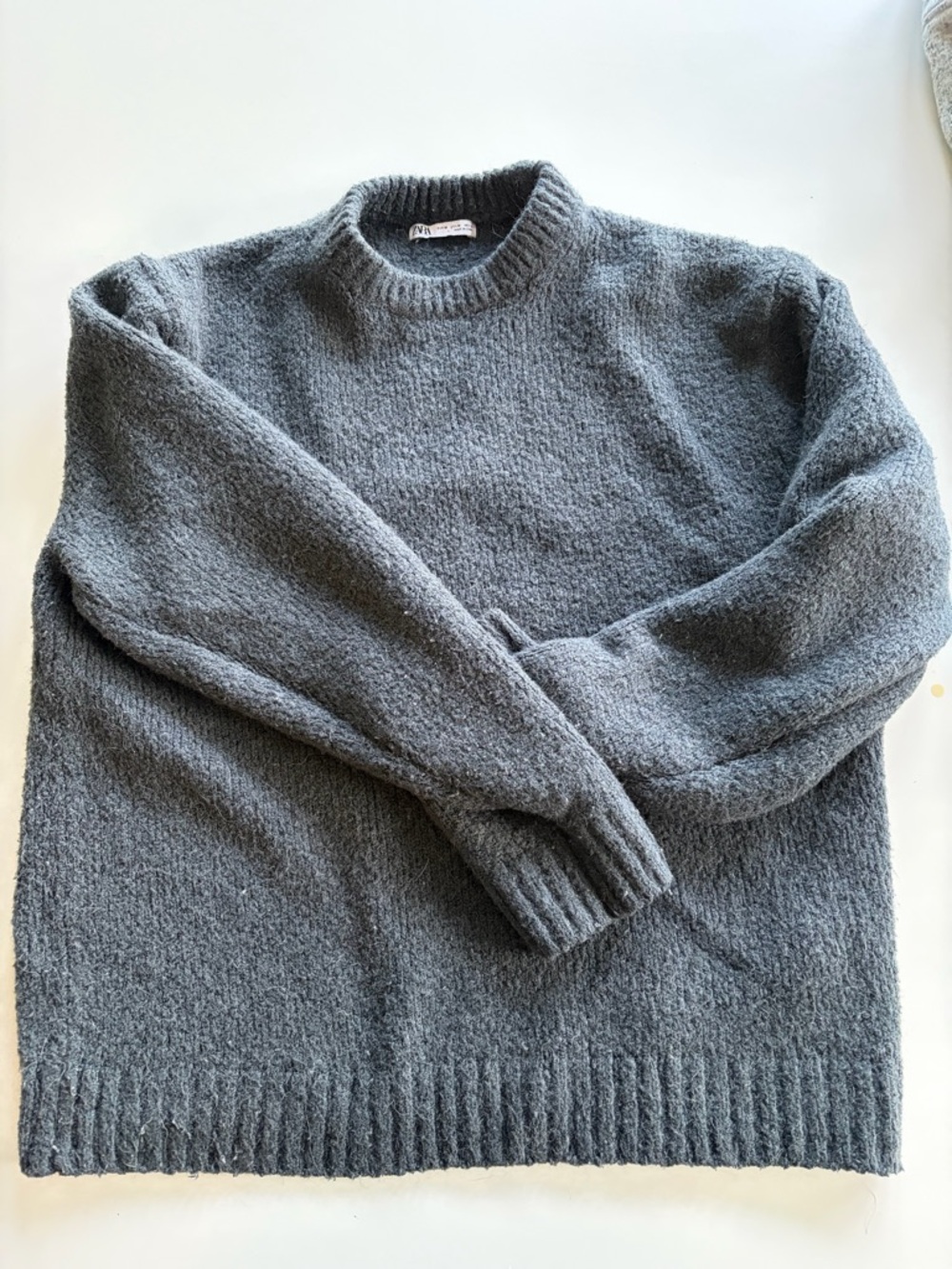 Zara Crewneck Sweater - Charcoal Gray